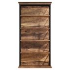 70.8" 6-Tier Industrial Bookcase