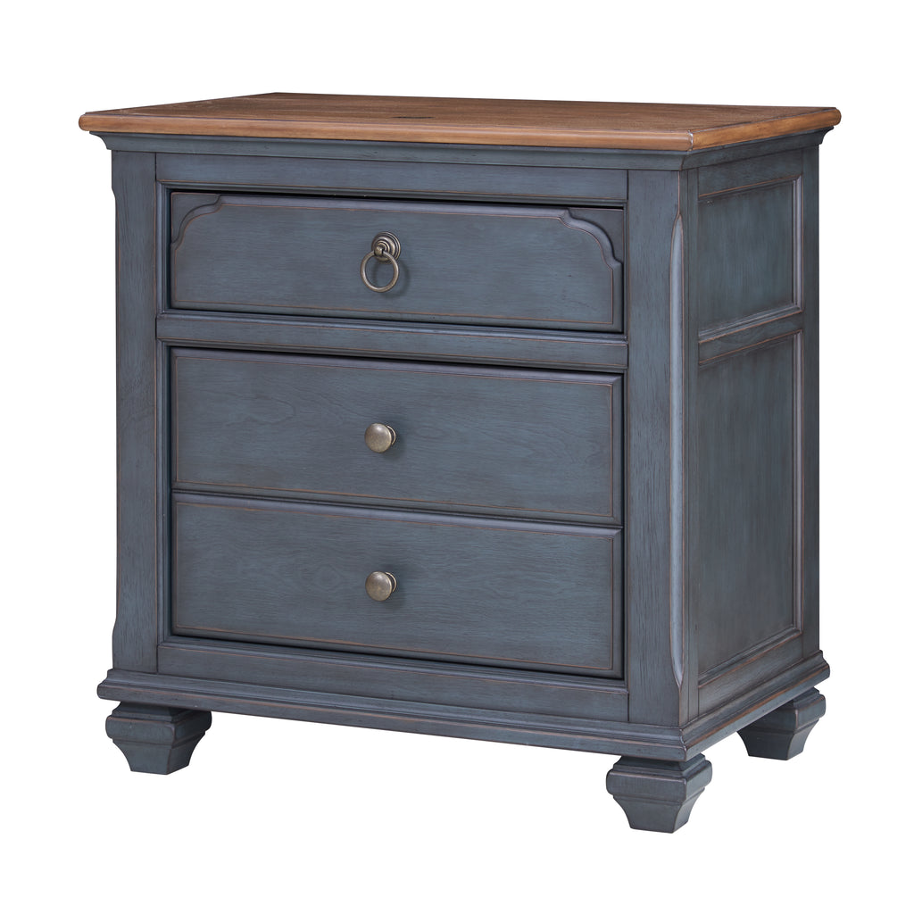 Americana 3-Drawer Nightstand