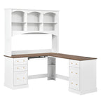 Space-Saving L-Shaped Computer Desk