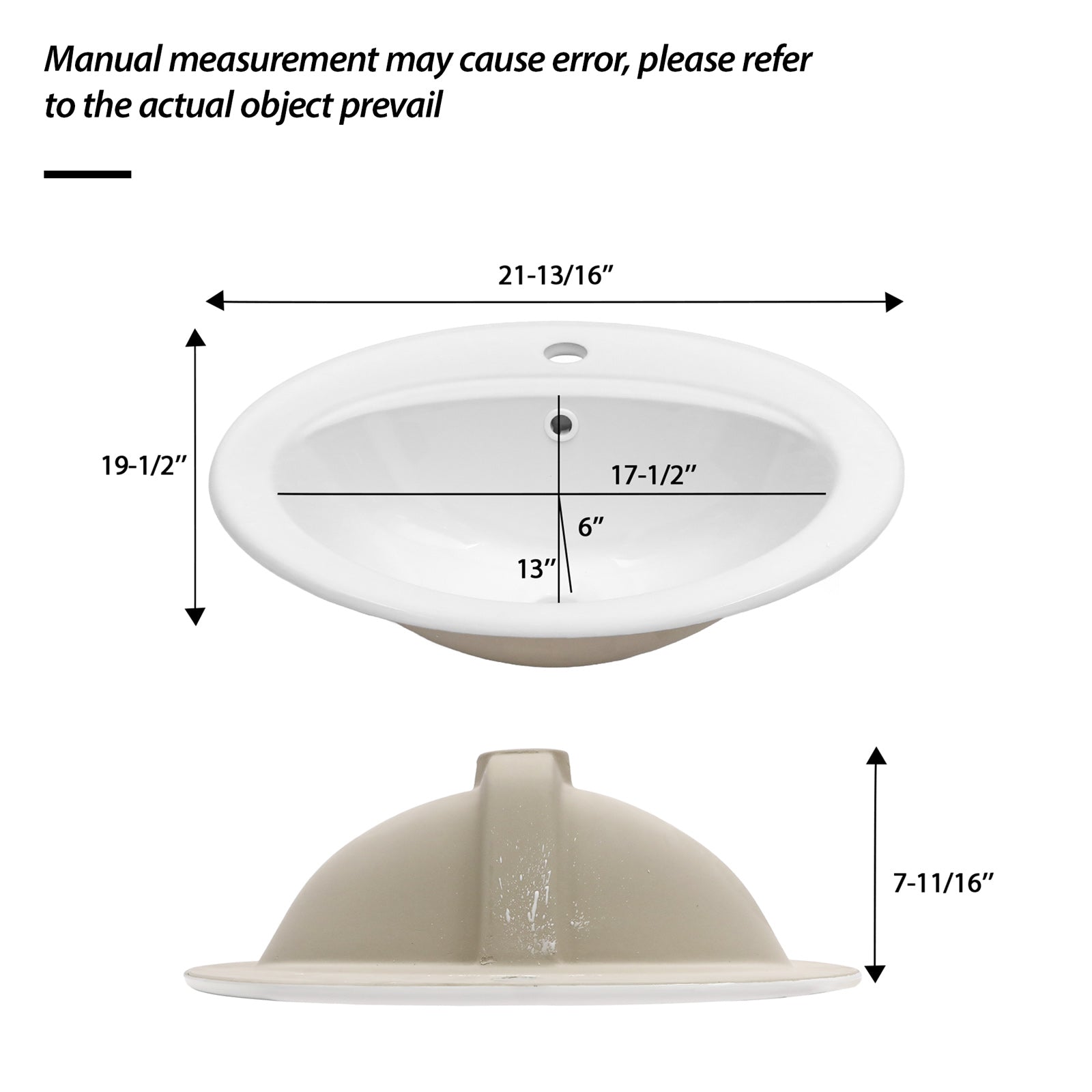 21.8 Inch Drop In Bathroom Sink