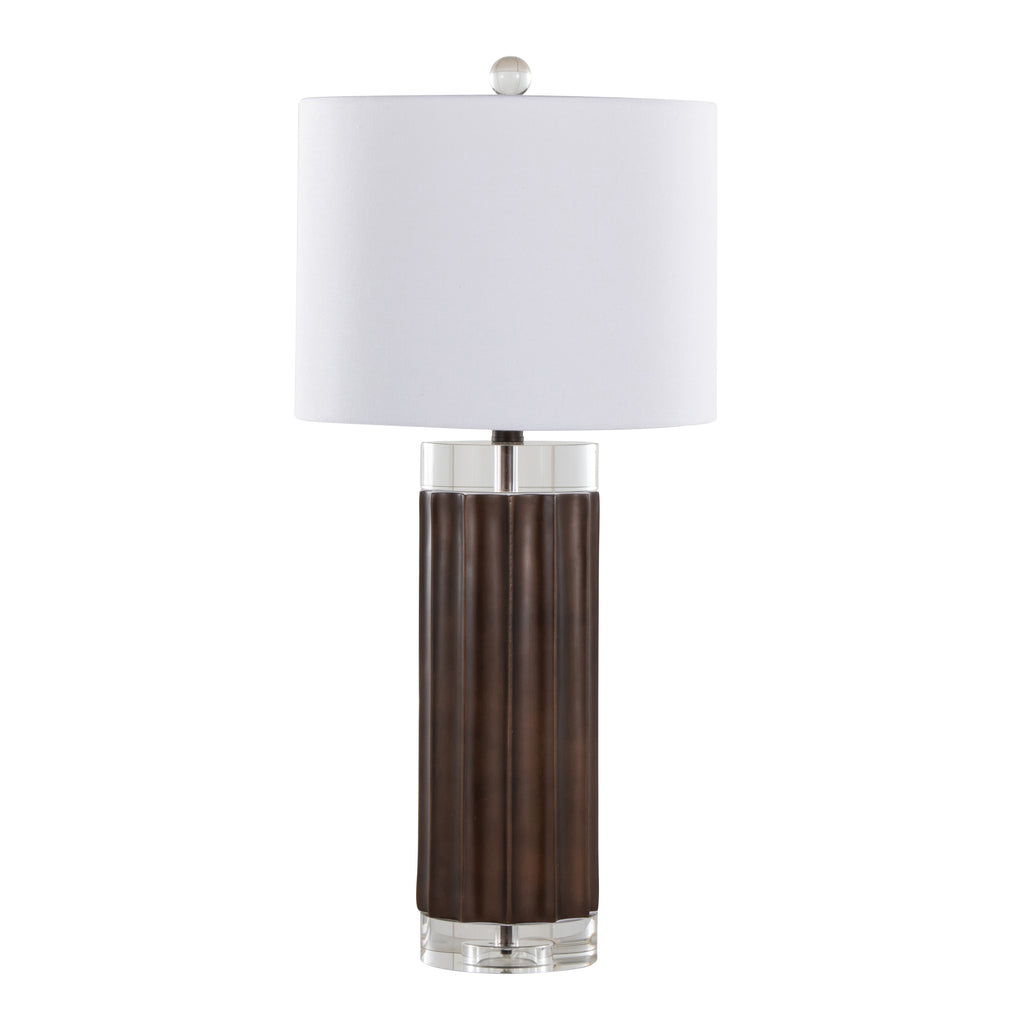 Cylinder Fluted 29.25" Contemporary Polyresin Table Lamp