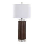 Cylinder Fluted 29.25" Contemporary Polyresin Table Lamp
