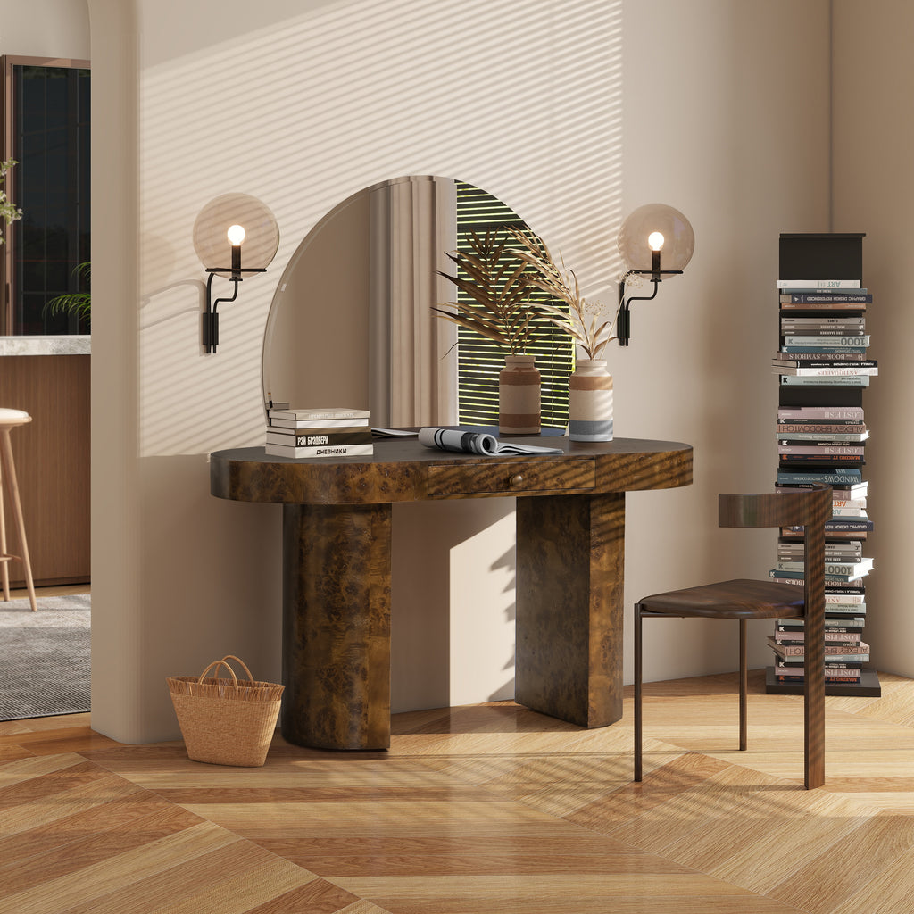 Jesse 55.5" Single Drawer Oval Computer Desk