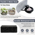 U_STYLE Outdoor Rectangular Propane Fire Pit 40000 BTU