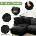 Upholstered Slipcovered Armchair with Ottoman - Set of 2