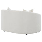 Rory Latte Sloped Arms Loveseat with Pillows
