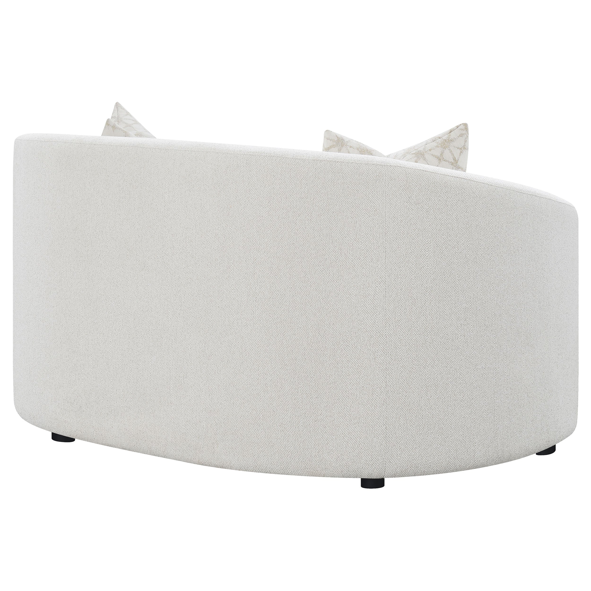 Rory Latte Sloped Arms Loveseat with Pillows