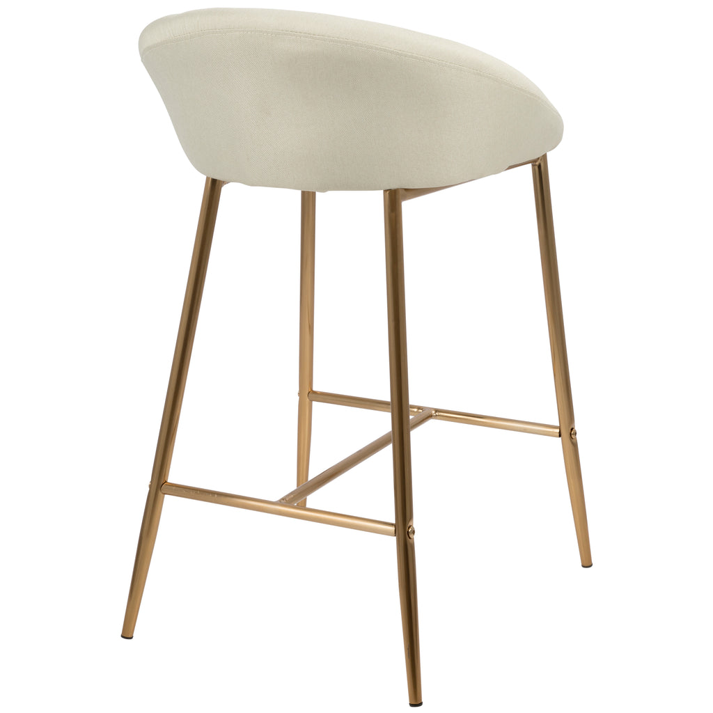 26" Counter Stool with Curved Upholstered Seat