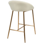 26" Counter Stool with Curved Upholstered Seat