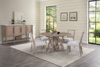 54" Round Dining Table with 18" Removable Leaf