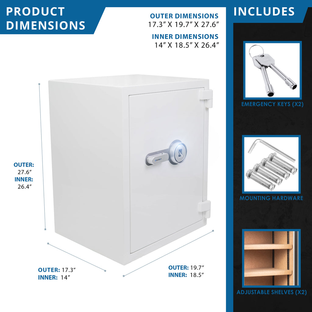 4.48 Cubic Ft Biometric Fireproof Safe