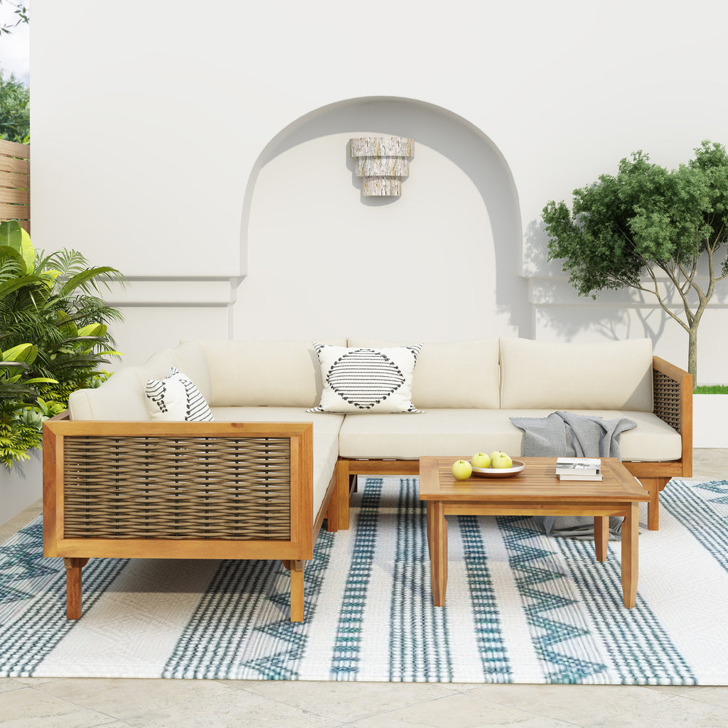 Sectional Seating Group With Waterproof Cushions