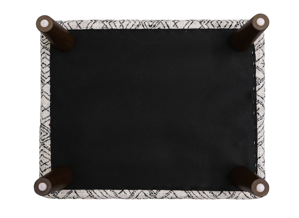 Black Abstract Ottoman