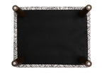 Black Abstract Ottoman