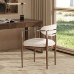 Artemis Mixed Material Upholstered Dining Arm Chair