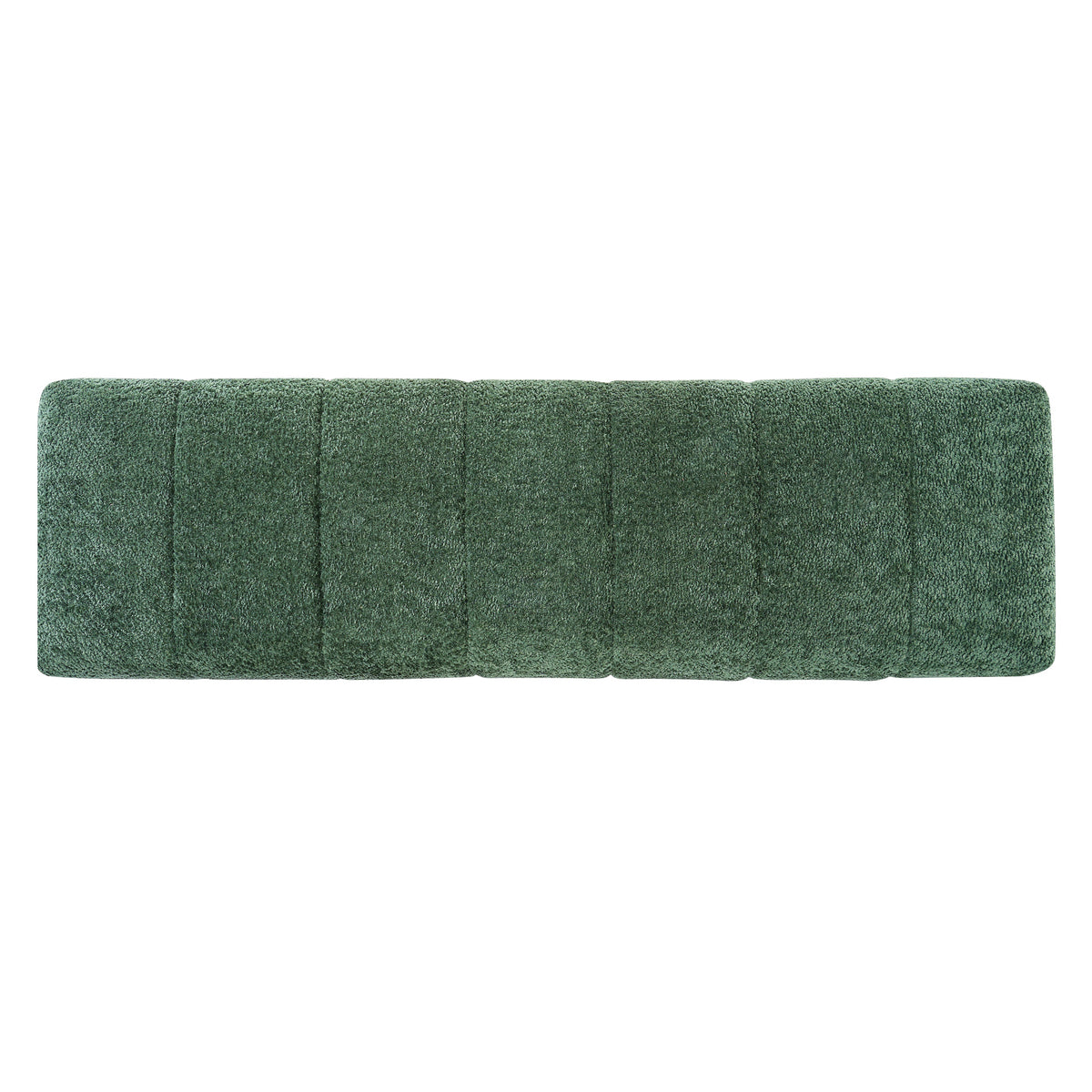 Green Boucle Upholstered Indoor Dining Bench