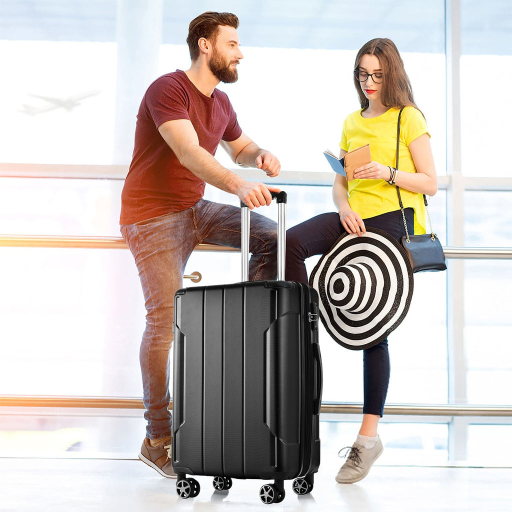 Hardshell Luggage - Lightweight Durable ABS Suitcases with Double Wheels