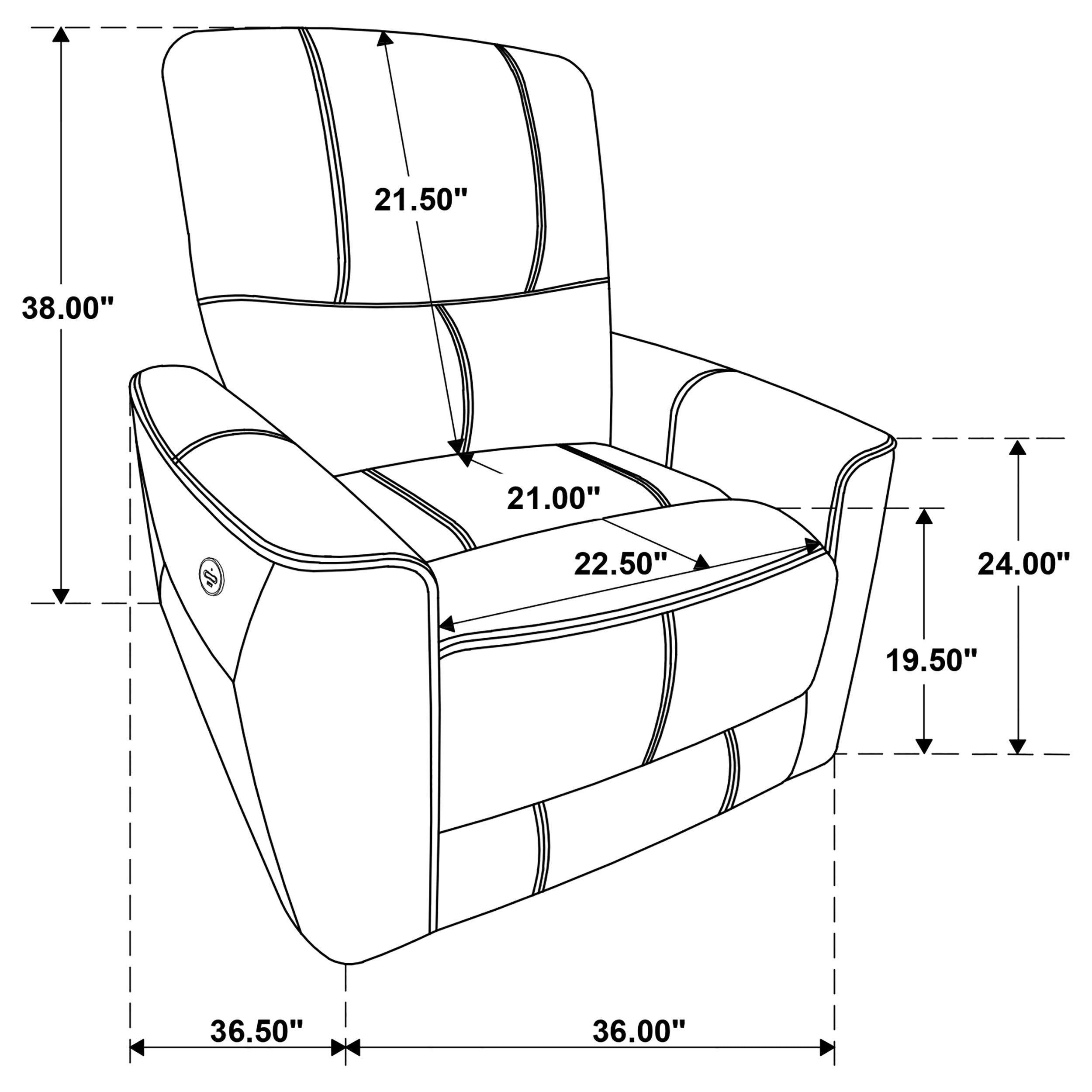 Dove Power Recliner