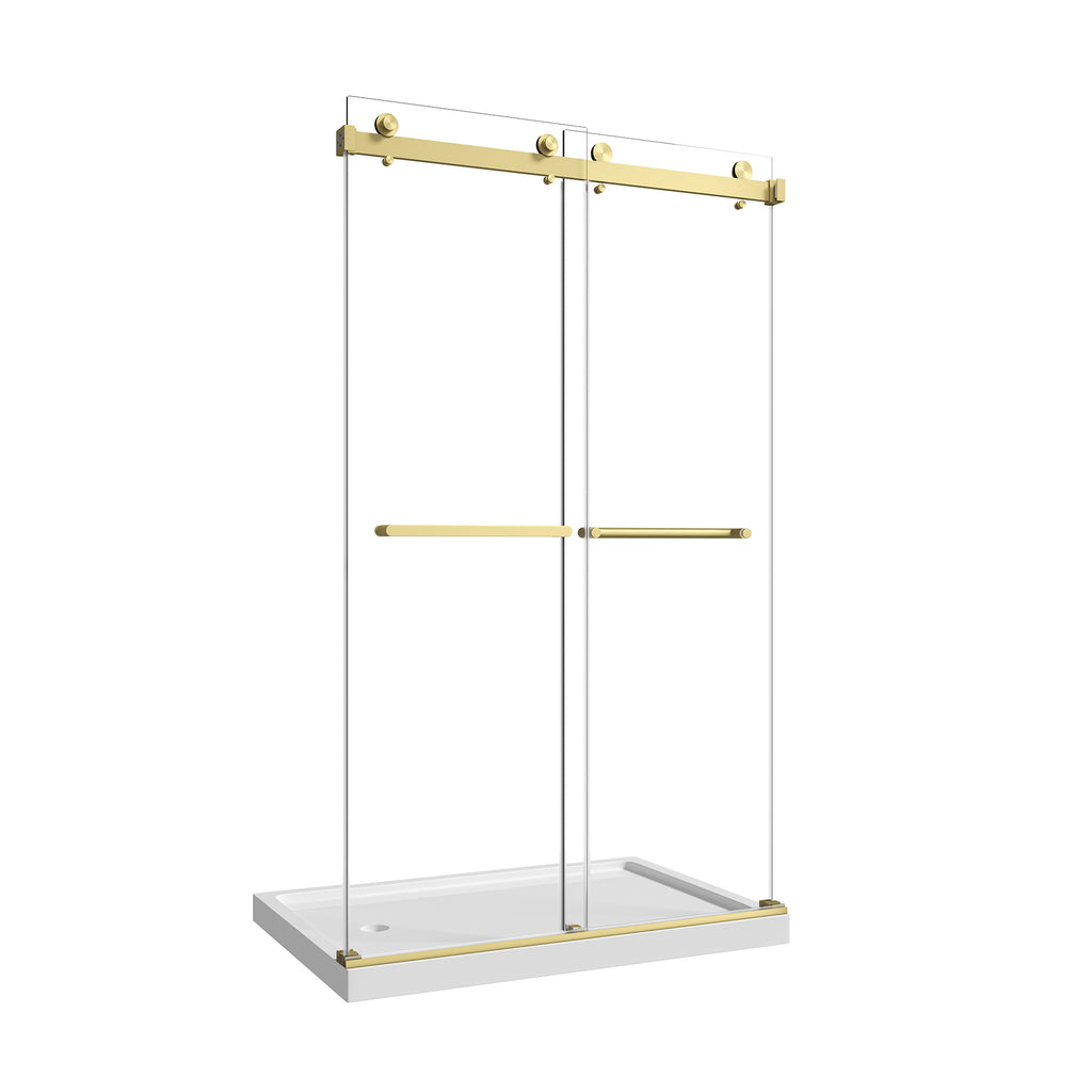 43"-48" W x 76" H Brushed Shower Door