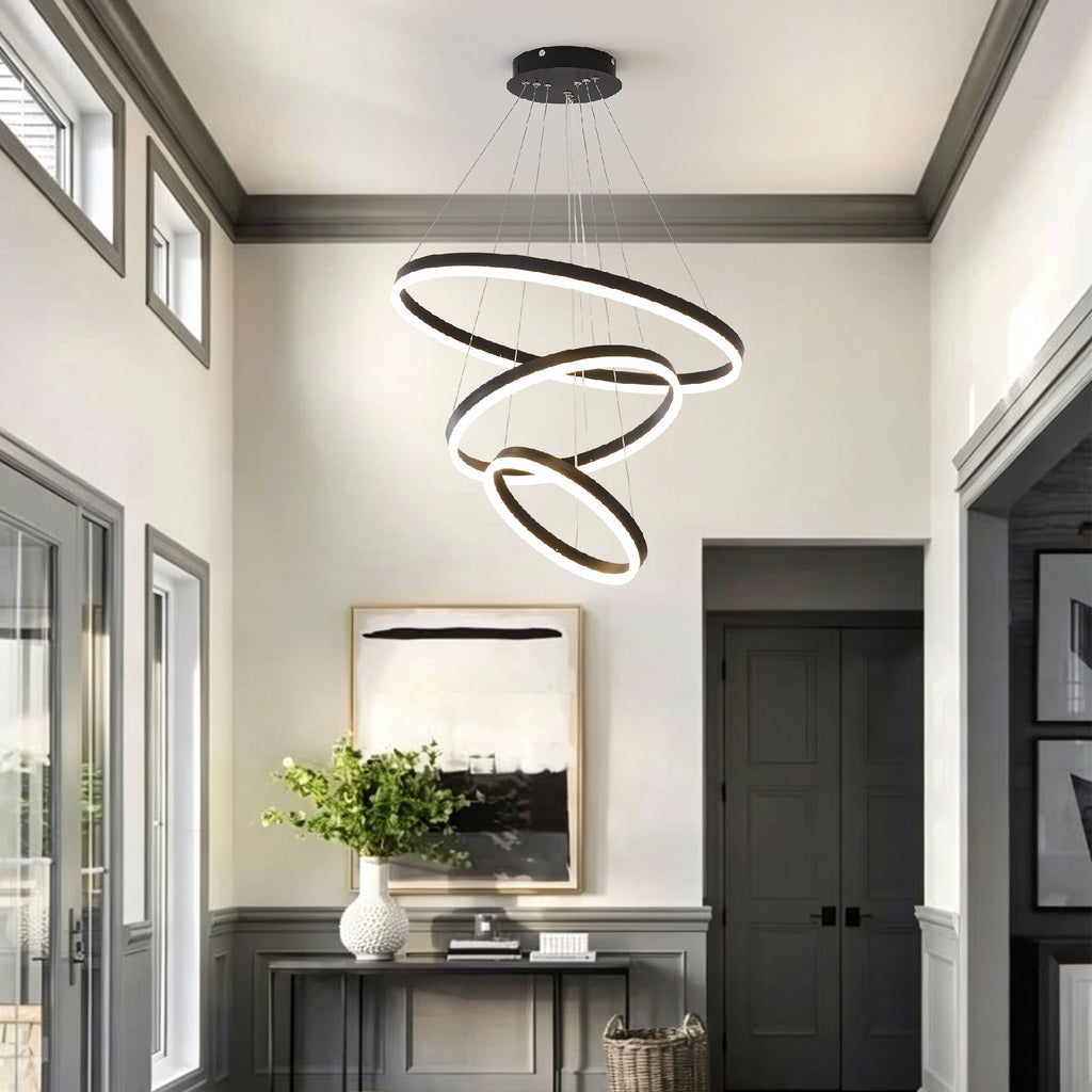 Modern 3 Rings Chandelier
