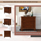U_STYLE 27.6'' Nightstand with Pine Wood Veneer