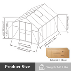 Newly Design Aluminum Frame Greenhouse 8x10 FT