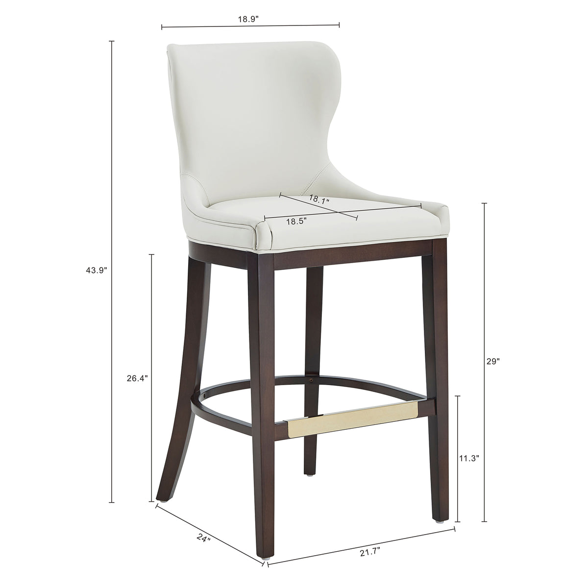 Blair Wood Upholstered Barstool