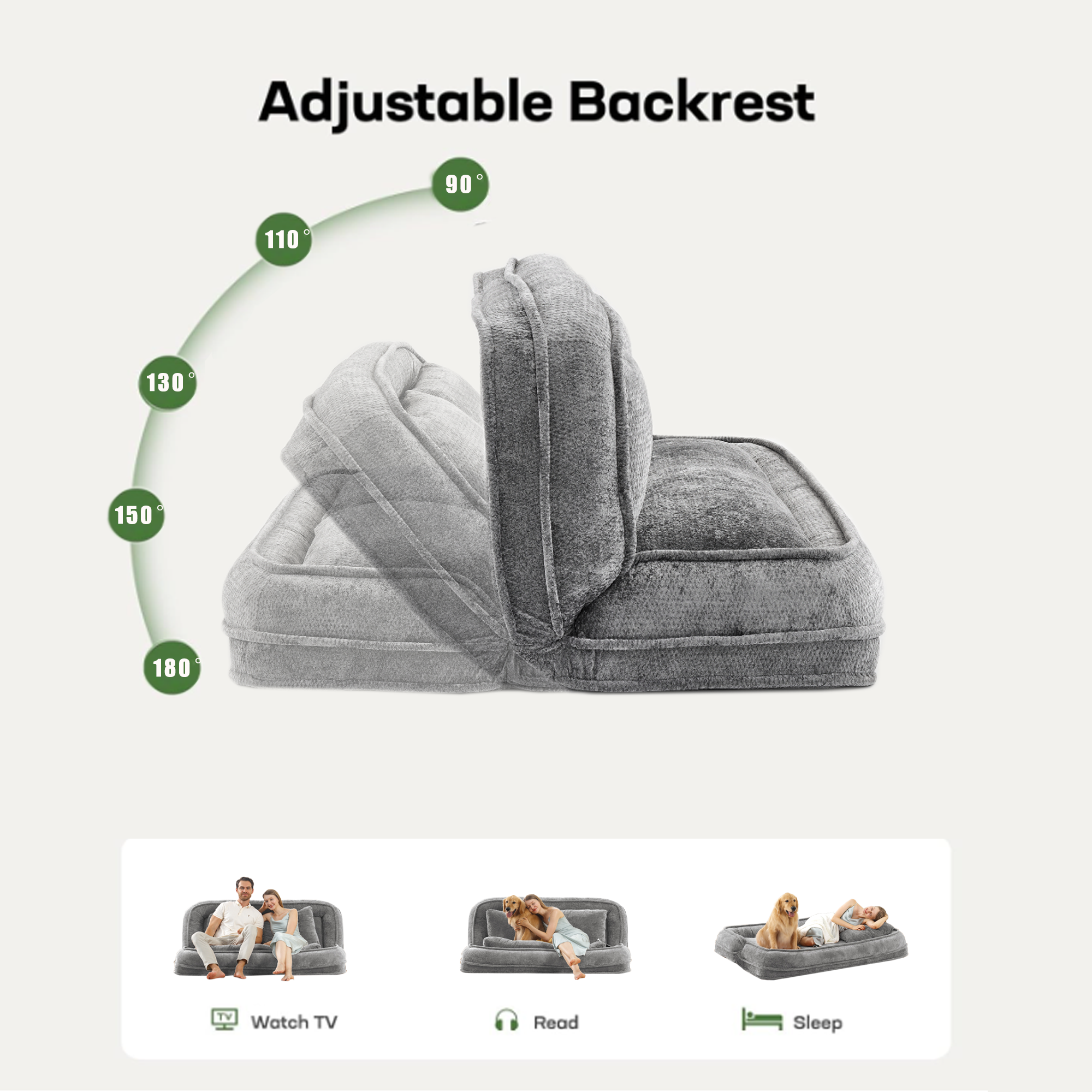 Double Human Dog Bed Lazy Sofa