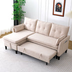 L-Shaped Reversible Chaise Sectional Sofa with Storage