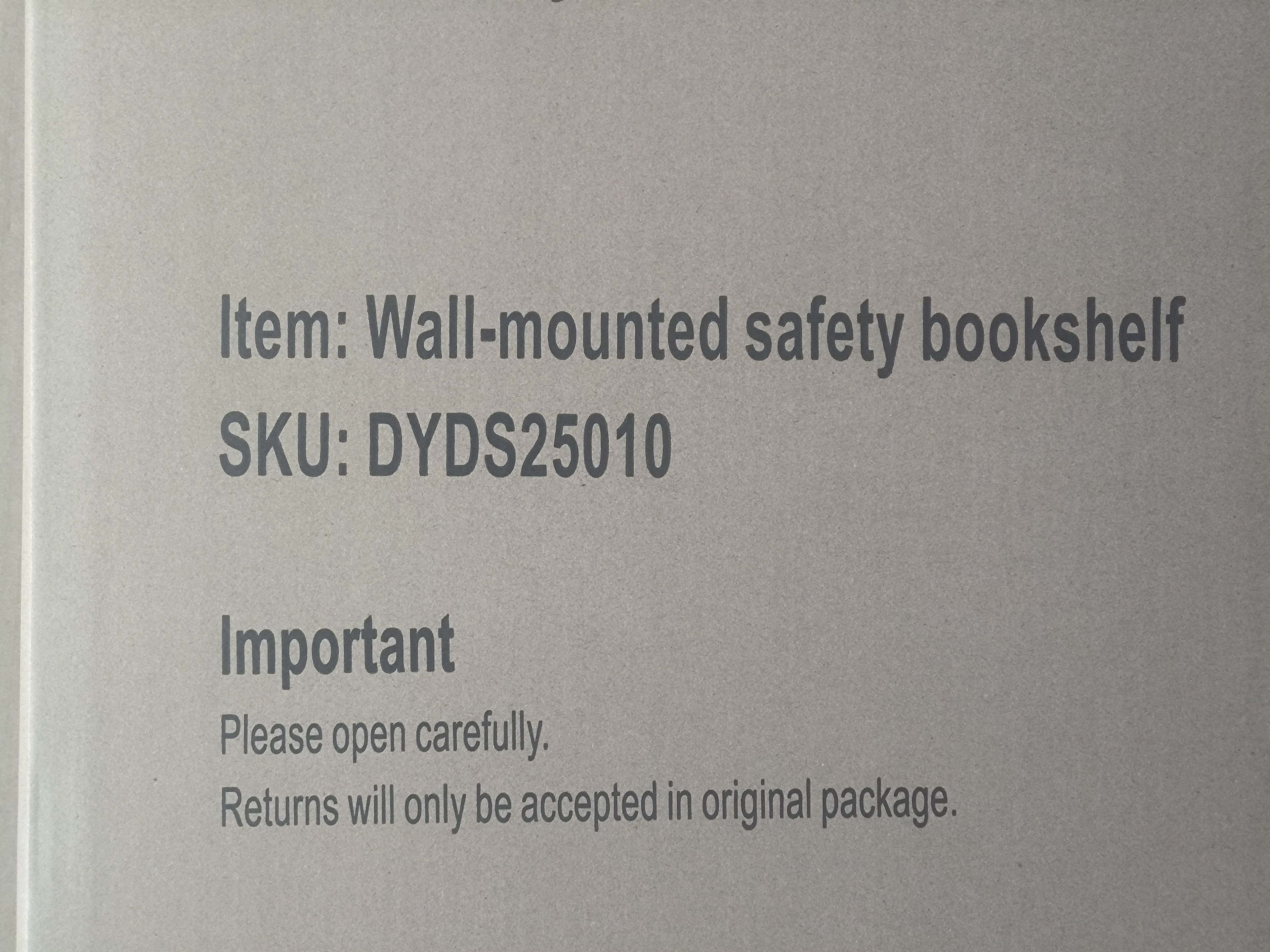 Wall-Mounted Kids Bookshelf with 3 Front-Facing Display Shelves