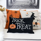 Trick or Treat Halloween Lumbar Pillow – Embroidered