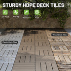 36 Pcs Interlocking Deck Tiles - Outdoor Waterproof Flooring