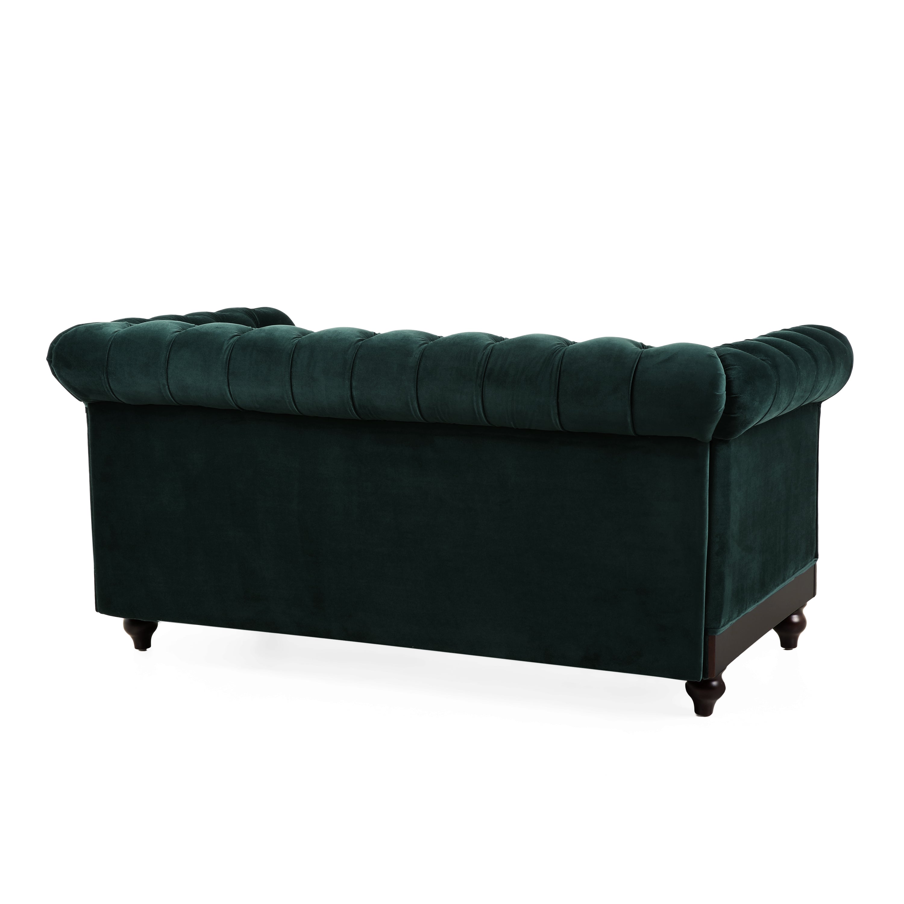 VIVALUX 59.44" Chesterfield Velvet Loveseat Sofa