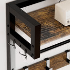 33.1" Wide Hall Tree with 2 Movable Drawers and Shoe Storage