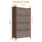 57'' Tall Metal 4 Flip Doors Cabinet