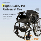 Aluminum Foldable Lightweight Adult Wheelchair