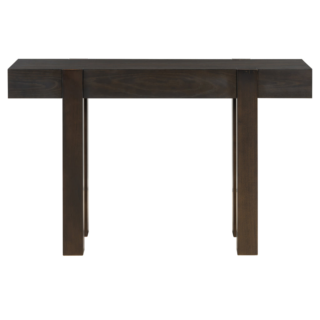 TREXM Rustic Minimalist Console Table with Hidden Drawer