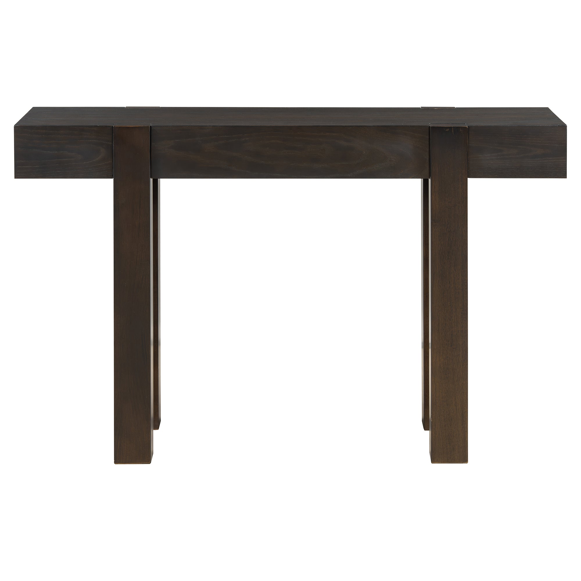 TREXM Rustic Minimalist Console Table with Hidden Drawer