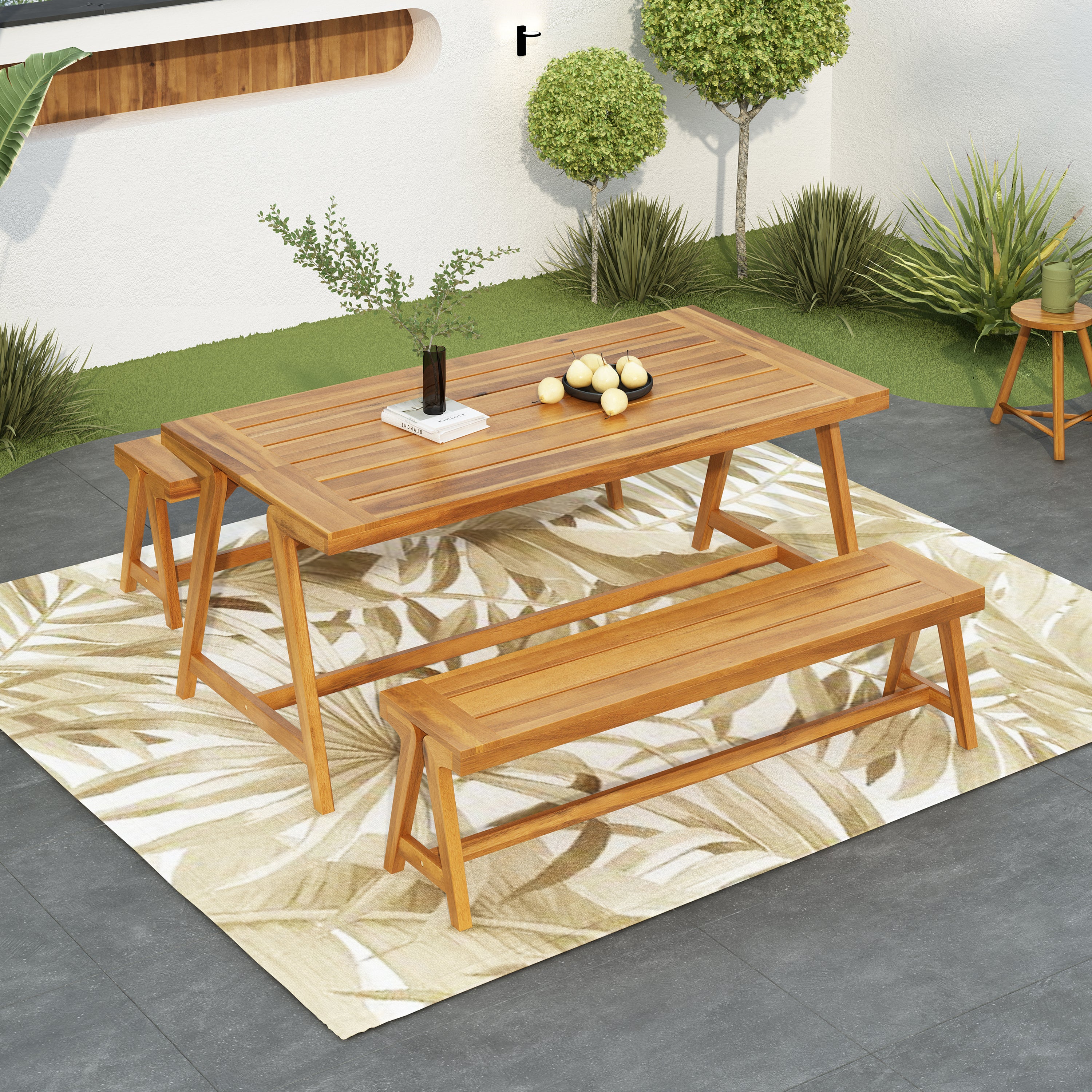 Outdoor 3-Piece Picnic Table Set