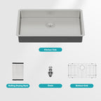 27 Inch ADA-Compliant Undermount Kitchen Sink