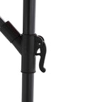 10ft Solar LED Offset Hanging Market Patio Umbrella - Navy Blue