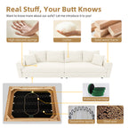 Plush Corduroy 4-Seat Sofa