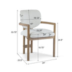 Dining Chairs Set of 2 Upholstered Arm Chairs
