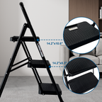 3 Step Ladder with Wide Anti-Slip Pedal