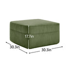 Ottoman Corduroy - Green