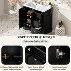 36-Inch Transitional Bathroom Vanity with Ceramic Sink