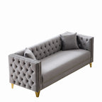 80" Chesterfield Velvet Sofa