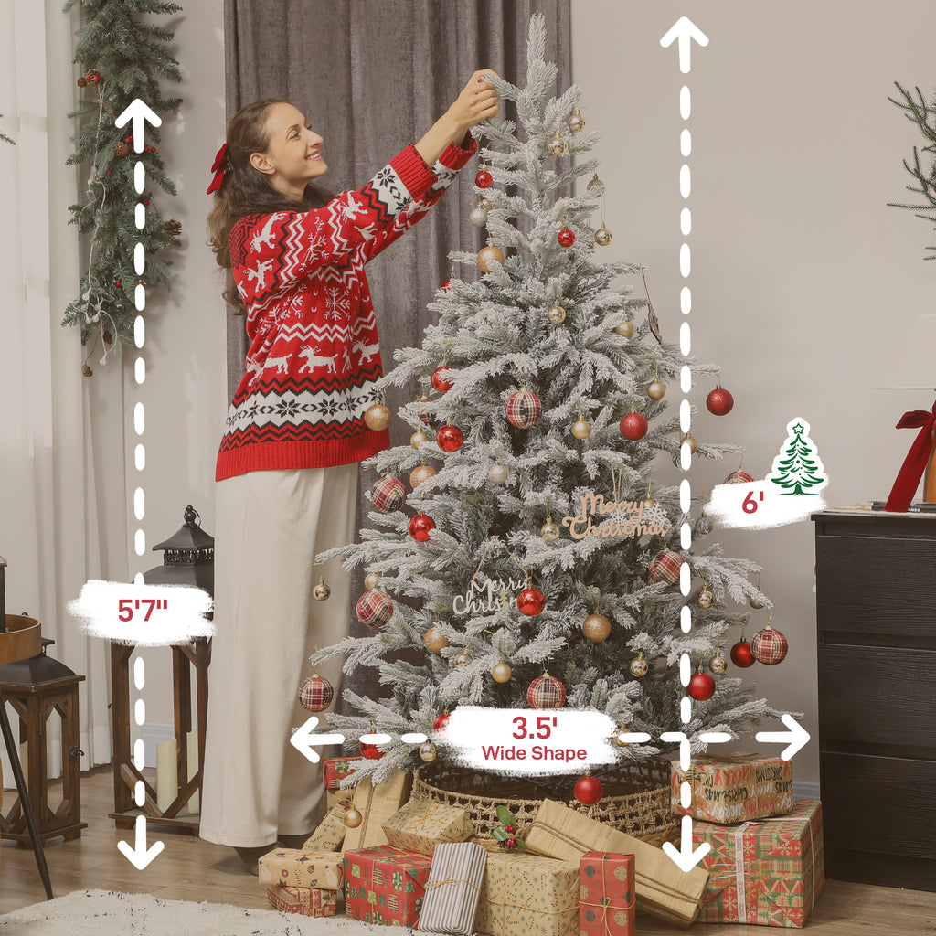 6 ft Artificial Frosted Christmas Tree
