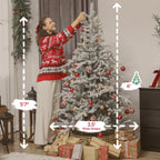 6 ft Artificial Frosted Christmas Tree