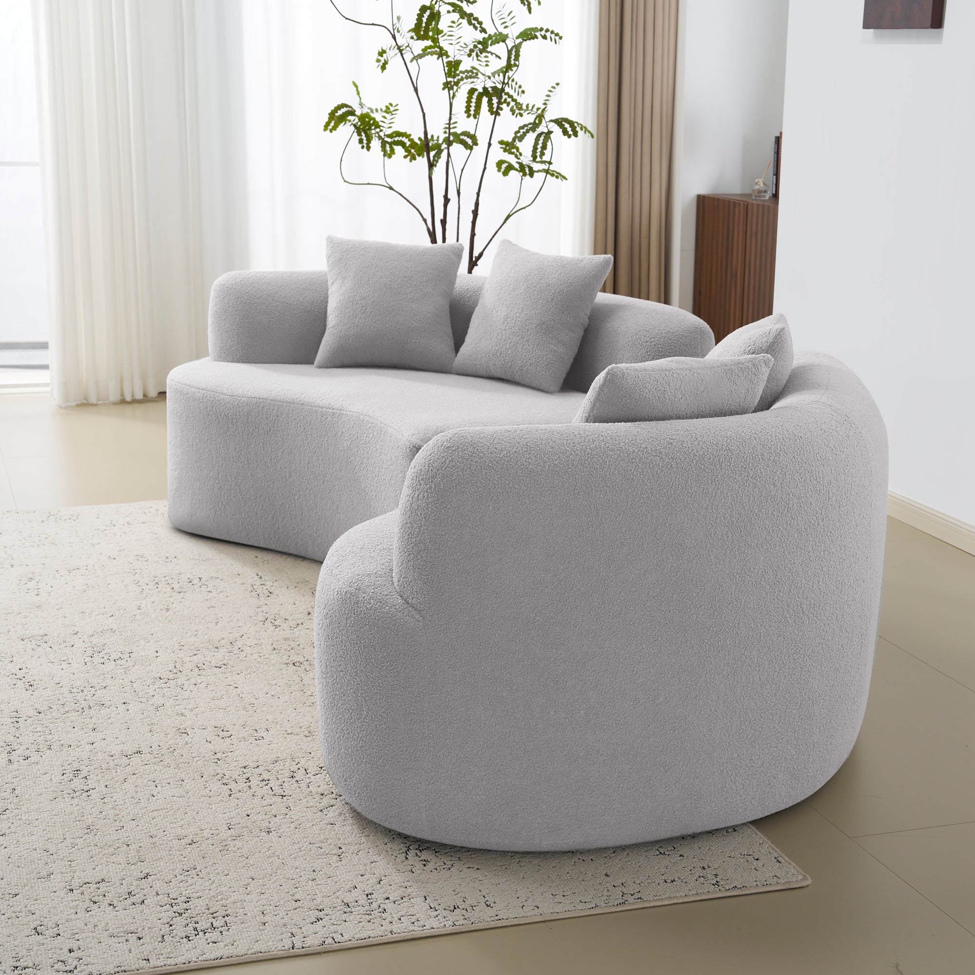 Curved Four Seater Sofa